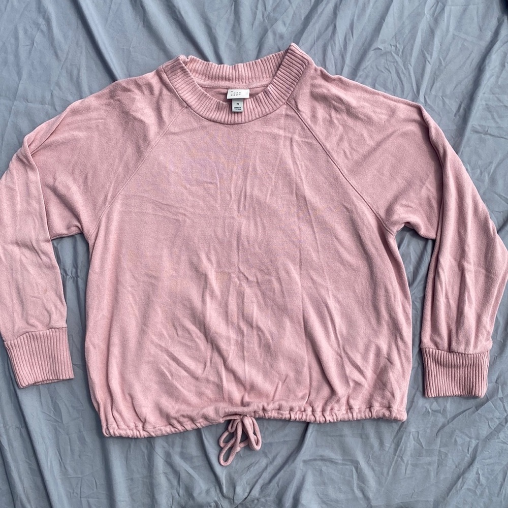 Women’s Pink Cinch-Bottom Sweater | Medium | a • new day